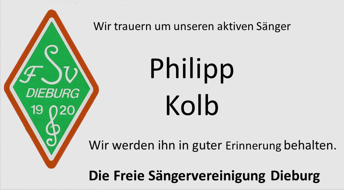 Traueranzeige Philipp Kolb